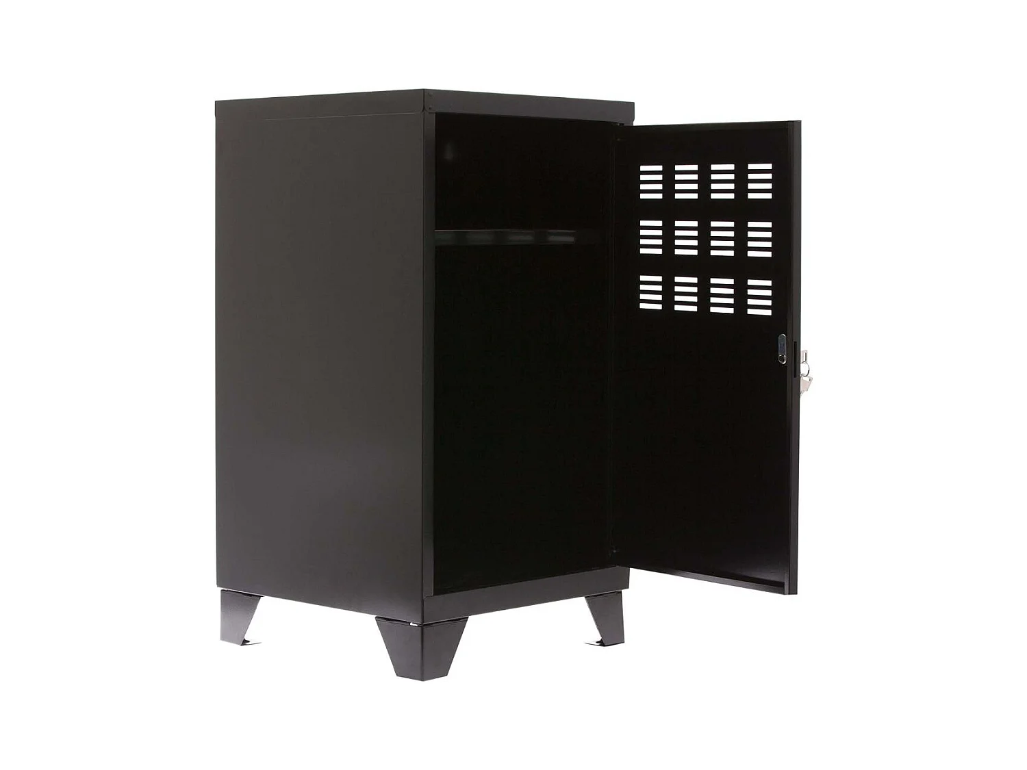 Casier de rangement en métal 74 cm Collégien Noir mat