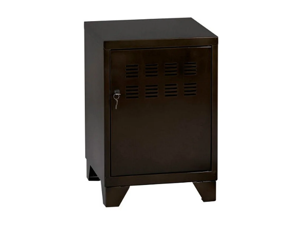 Casier de rangement en métal H 75cm Pikaro 1 porte 1 étagère - Fonctionnalité et élégance-Noir