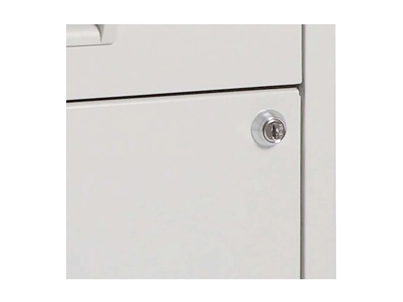 Colonne de rangement en acier 3 grands tiroirs Gris clair