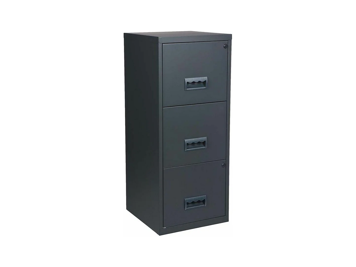 Colonne de rangement en acier 3 grands tiroirs Anthracite