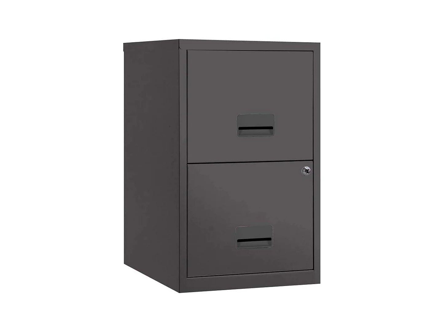 Colonne de rangement basse en acier 2 tiroirs Anthracite