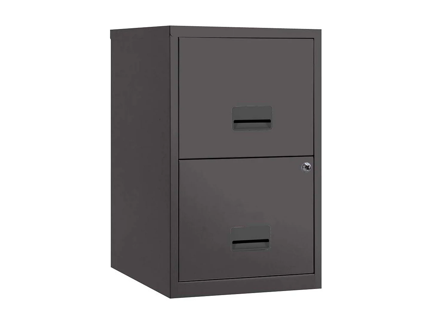 Colonne de rangement basse en acier 2 tiroirs Anthracite