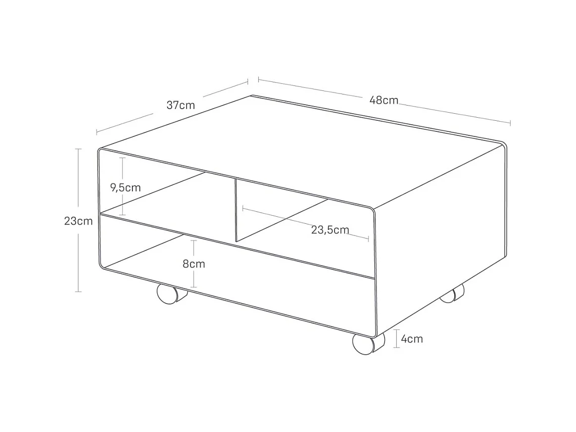 Organizzatore da tavolo per stampanti a torre