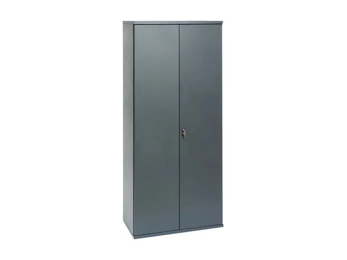 Armoire de bureau métallique anthracite 4 étagères Briko L80xH198xP41