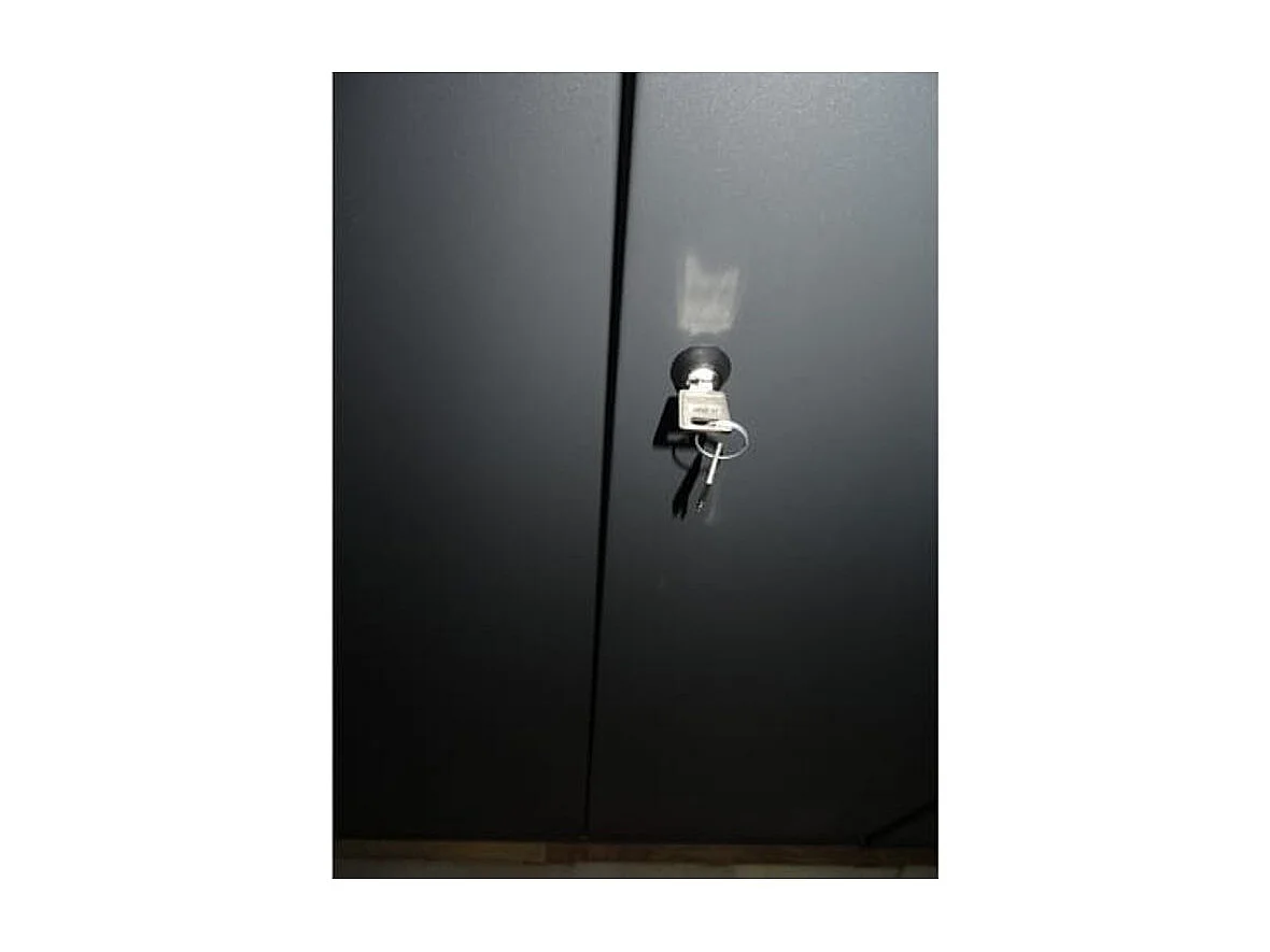 Armoire de bureau métallique anthracite 4 étagères Briko L80xH198xP41