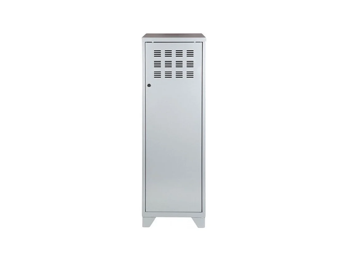 Armoire 1 porte métal gris alu Naya L40xH134xP40