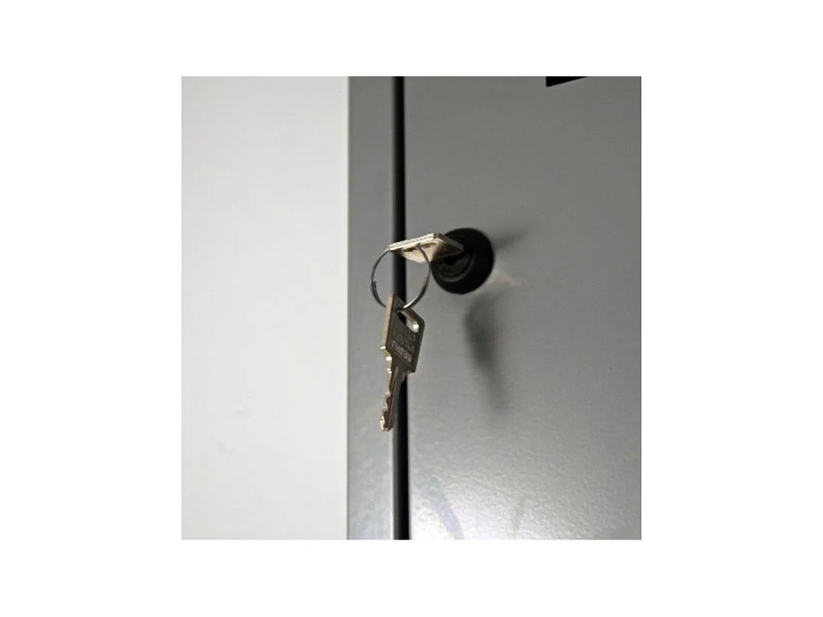 Armoire 1 porte métal gris alu Naya L40xH134xP40