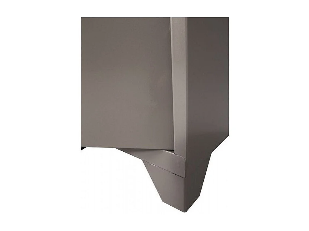 Armoire 1 porte métal gris alu Naya L40xH134xP40