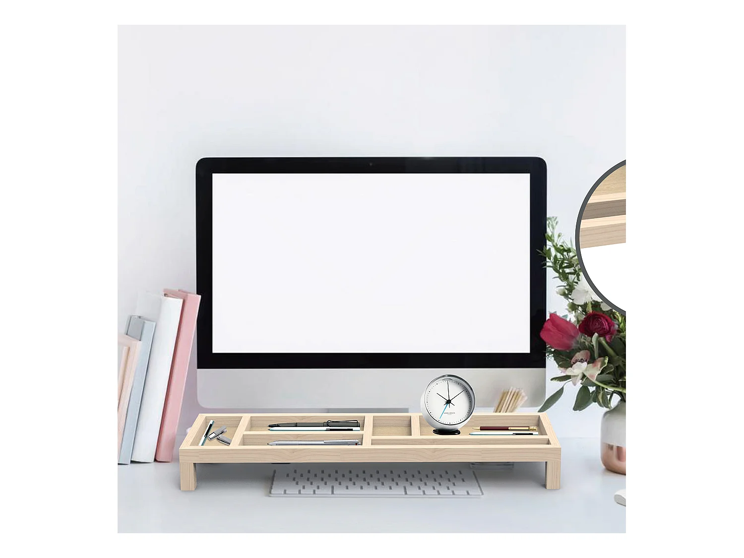 Plateau Organisateur De Bureau Marron