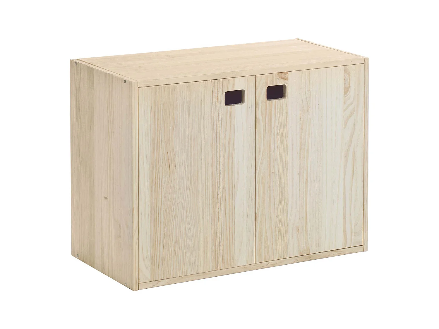 Armoire en pin brut 2 portes 3 tablettes Dinamic