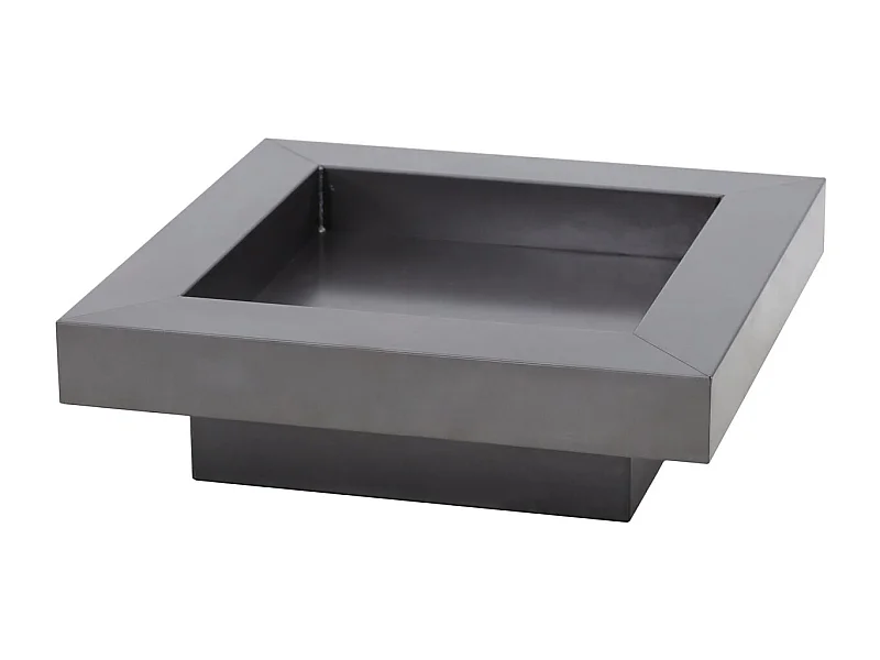 Brasero de jardin carré BACHACHE en acier-80 cm-Acier naturel---Acier naturel