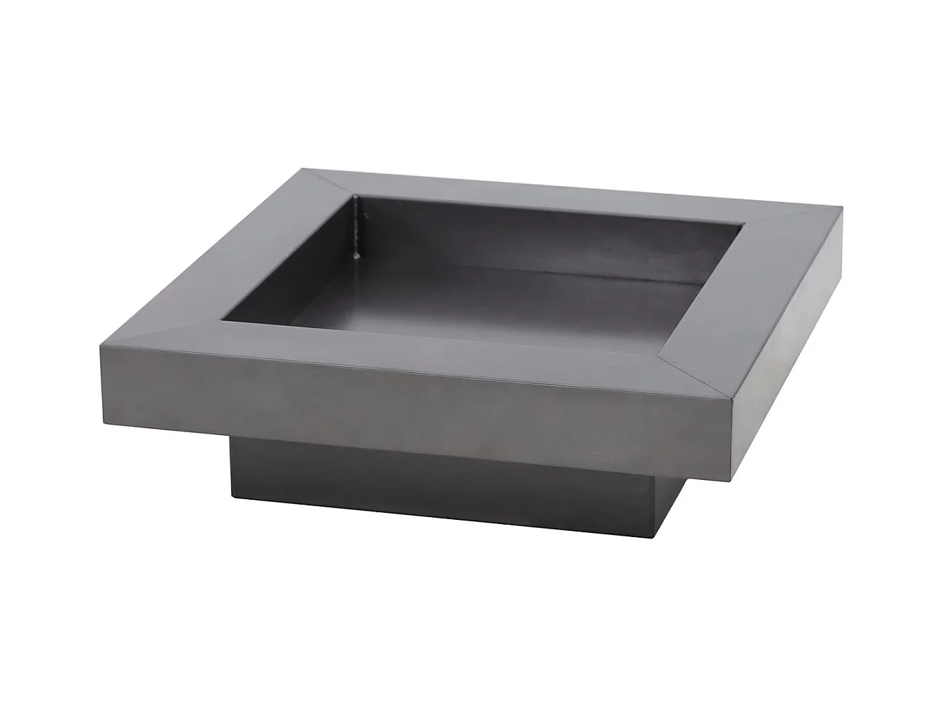 Brasero de jardin carré BACHACHE en acier-80 cm-Acier naturel---Acier naturel