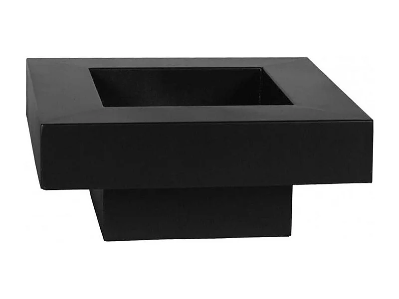 Brasero de jardin carré BACHACHE en acier-80 cm-Acier noir sablé---Acier noir sablé