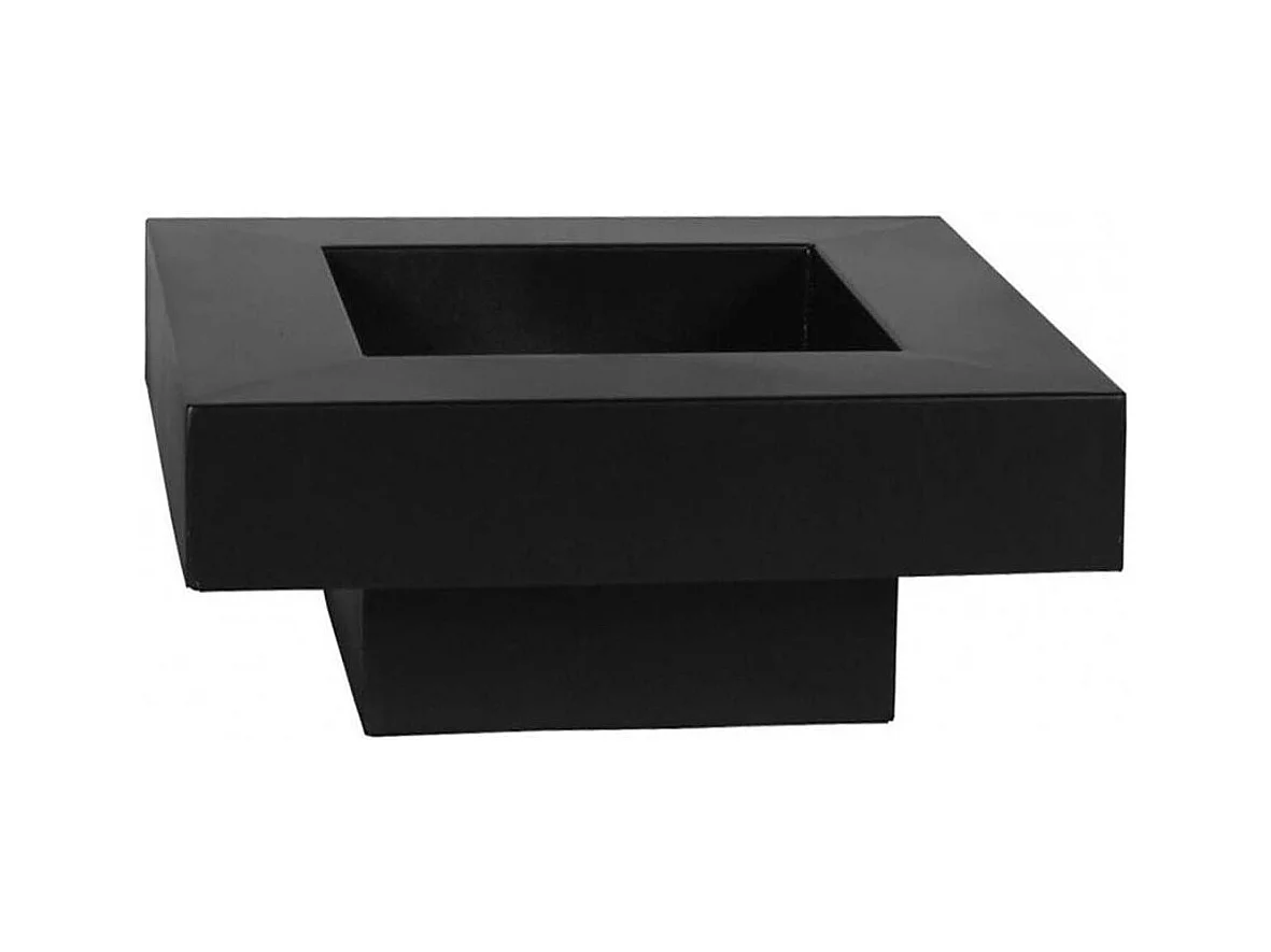 Brasero de jardin carré BACHACHE en acier-80 cm-Acier noir sablé---Acier noir sablé