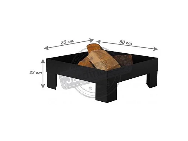 Brasero en acier peint plateforme 80 cm