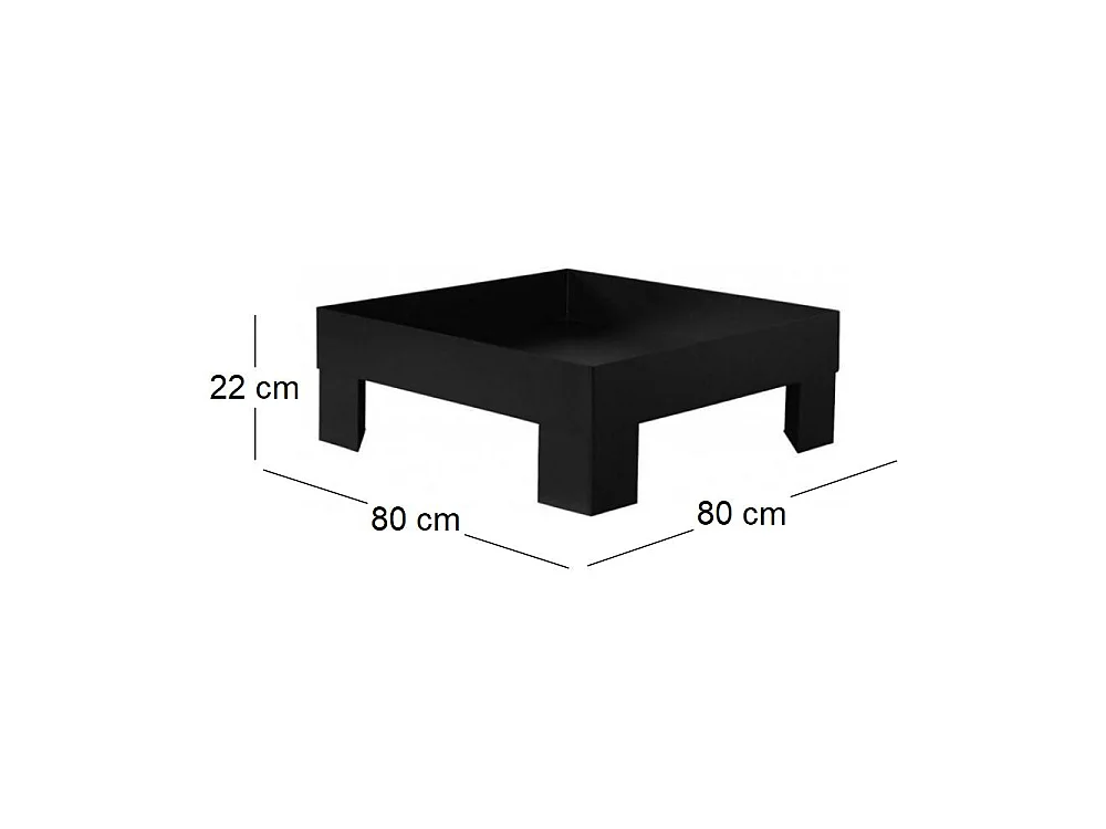 Brasero en acier peint plateforme 80 cm