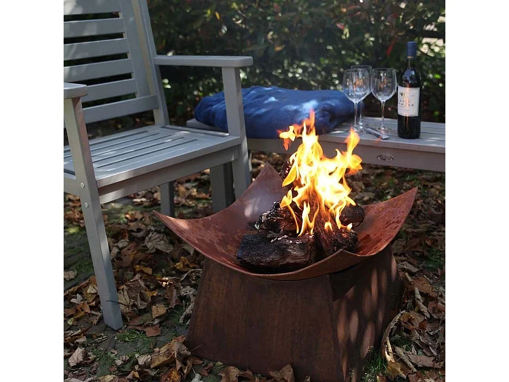 Vasque carrée aspect rouillé