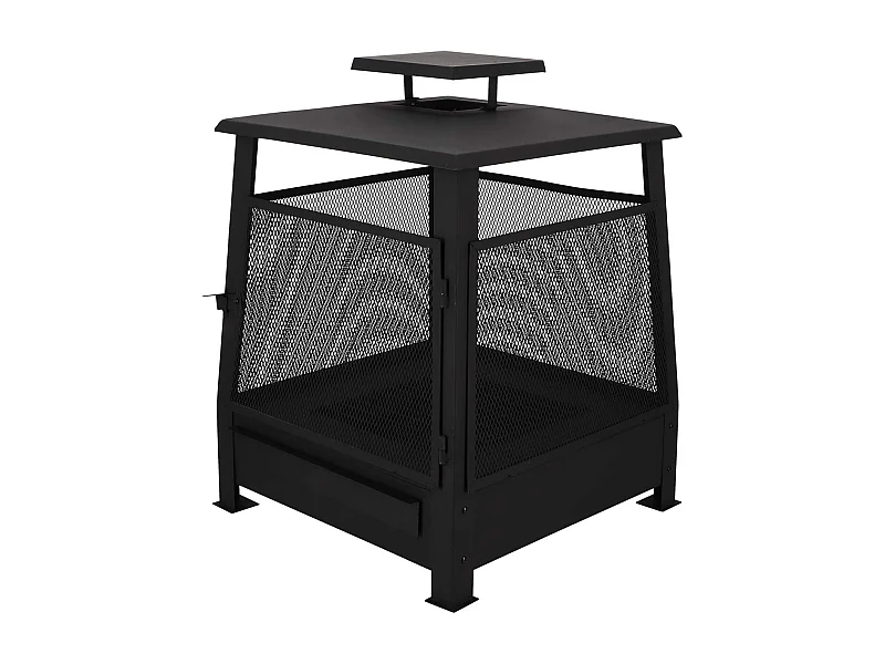 Brasero chauffe terrasse en métal grillagé Pagode