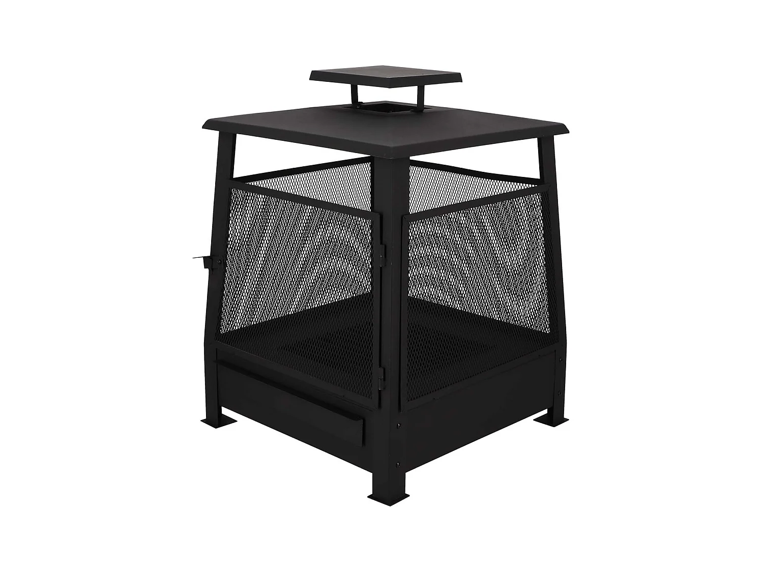 Brasero chauffe terrasse en métal grillagé Pagode