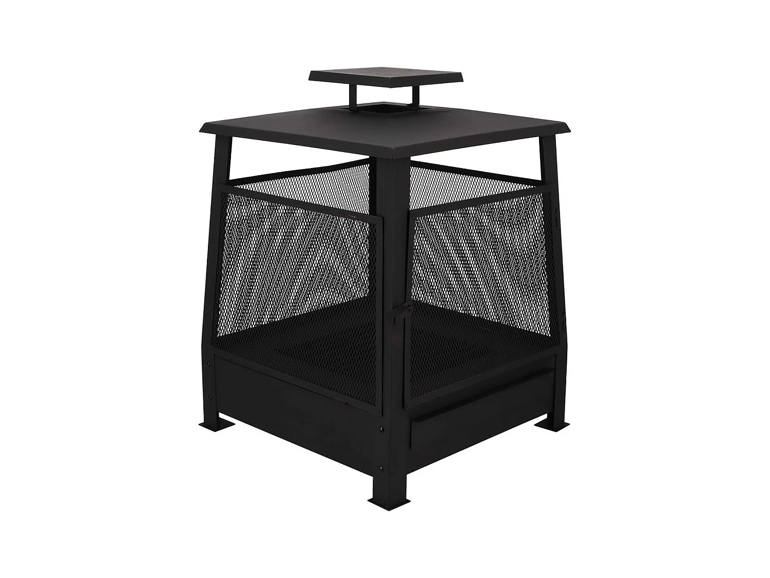 Brasero chauffe terrasse en métal grillagé Pagode