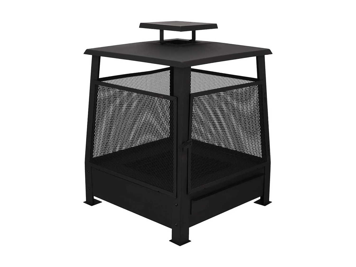 Brasero chauffe terrasse en métal grillagé Pagode