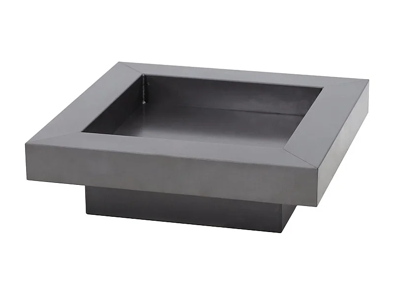 Brasero de jardin carré BACHACHE en acier-70 cm-Acier naturel---Acier naturel