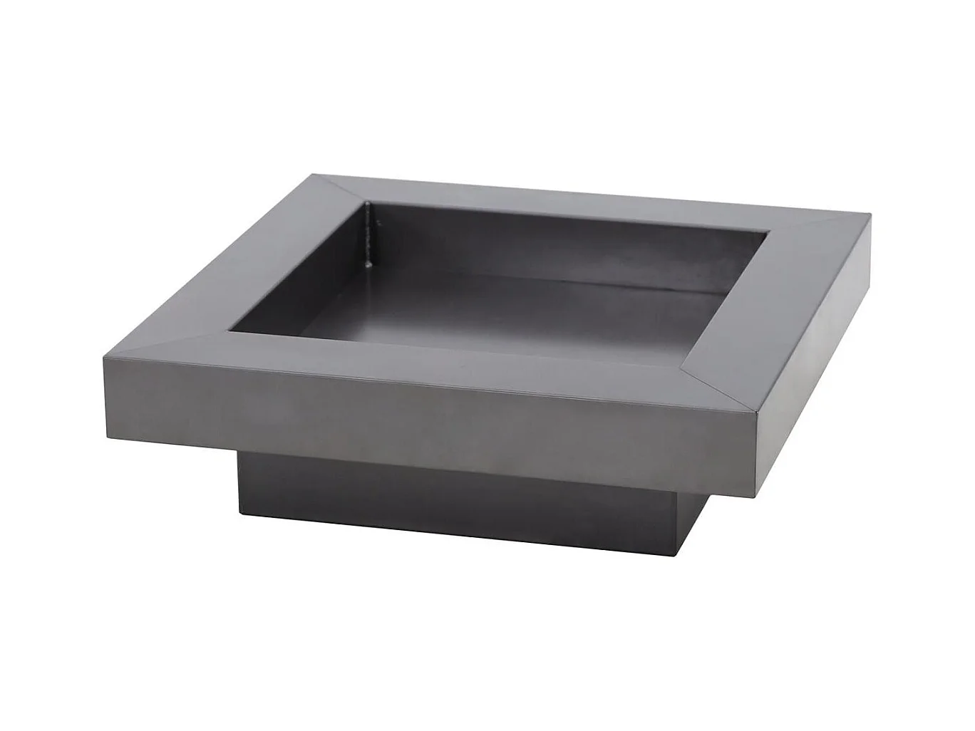 Brasero de jardin carré BACHACHE en acier-70 cm-Acier naturel---Acier naturel