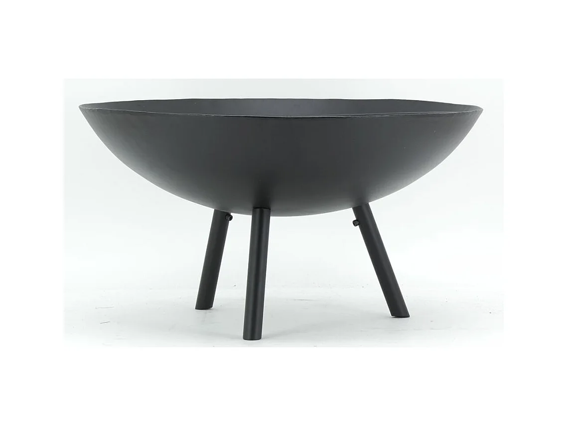 Brasero en métal laqué noir
