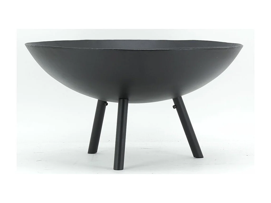 Brasero en métal laqué noir