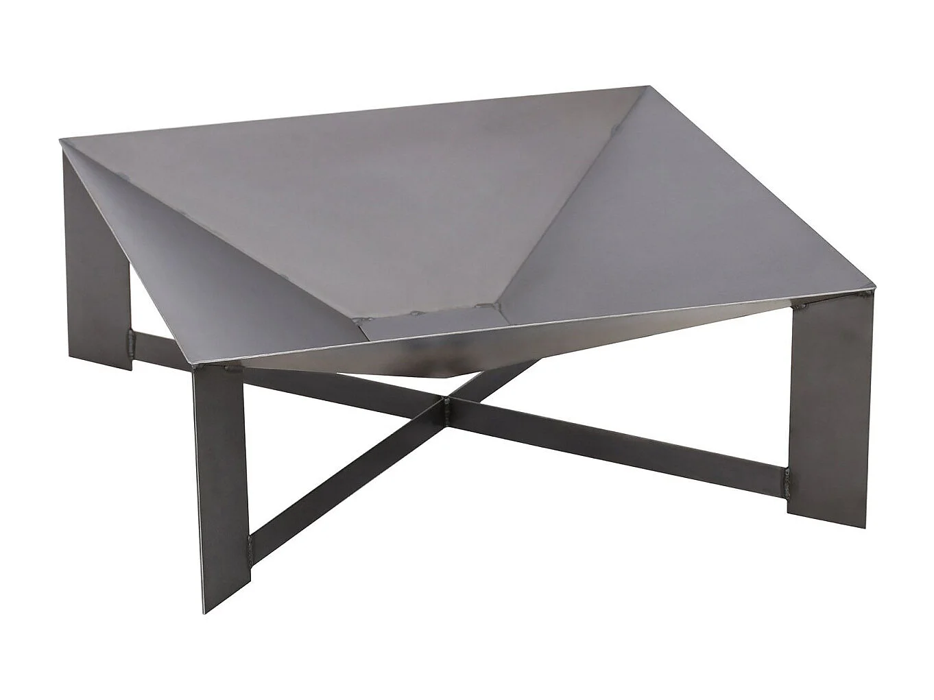 Brasero de jardin carré CUBA 70X70 cm en acier