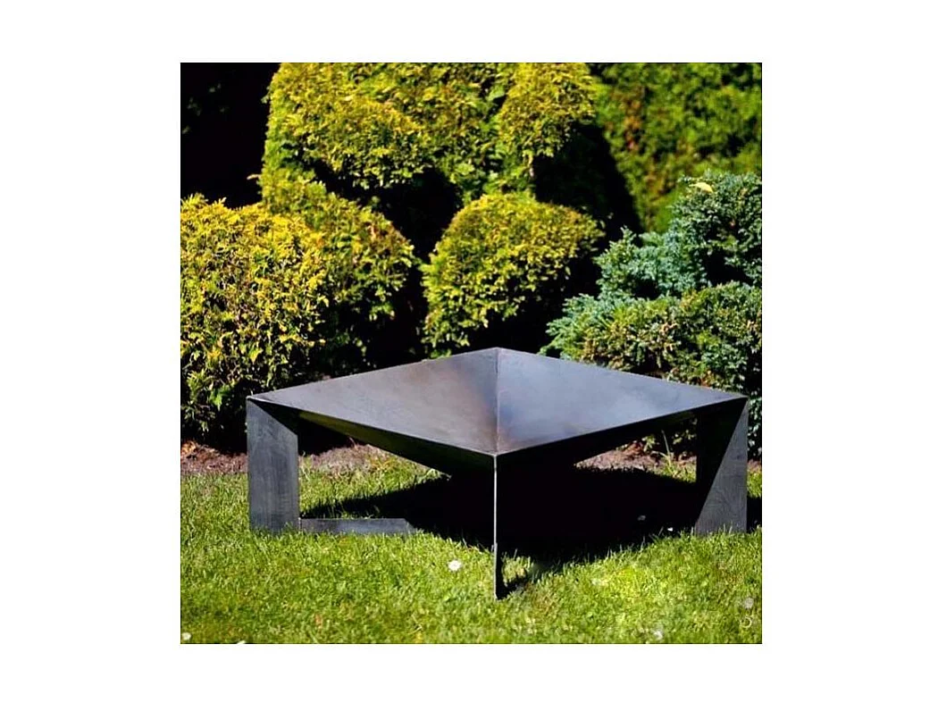 Brasero de jardin carré CUBA 70X70 cm en acier