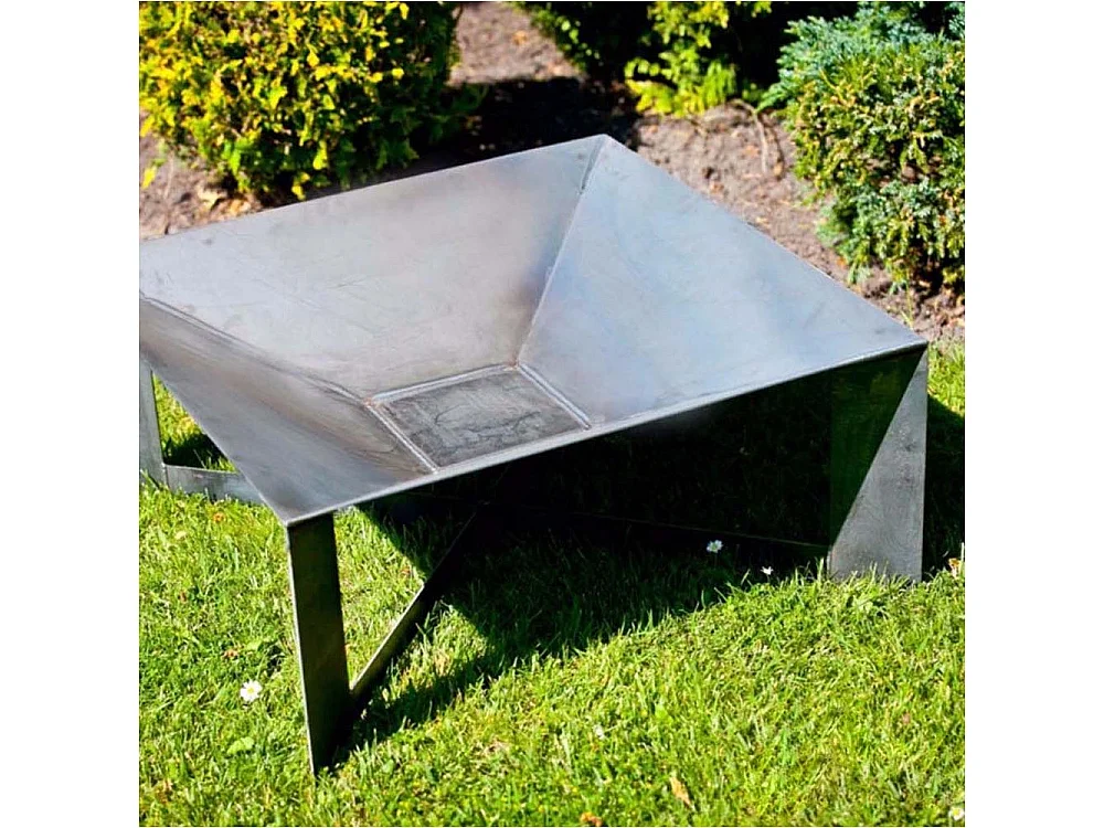 Brasero de jardin carré CUBA 70X70 cm en acier