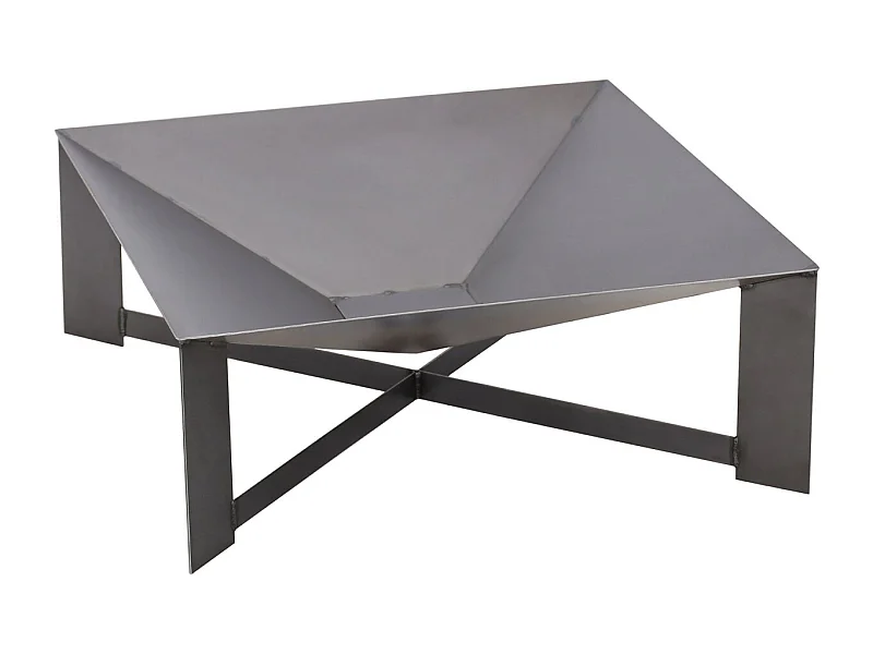 Brasero de jardin carré CUBA 70X70 cm en acier