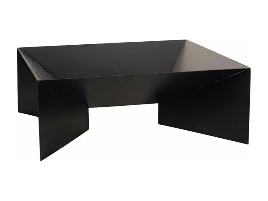 Brasero de jardin carré DINE en acier-70 cm-Acier noir sablé---Acier noir sablé