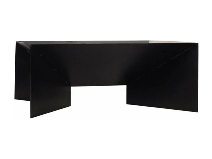Brasero de jardin carré DINE en acier-70 cm-Acier noir sablé---Acier noir sablé