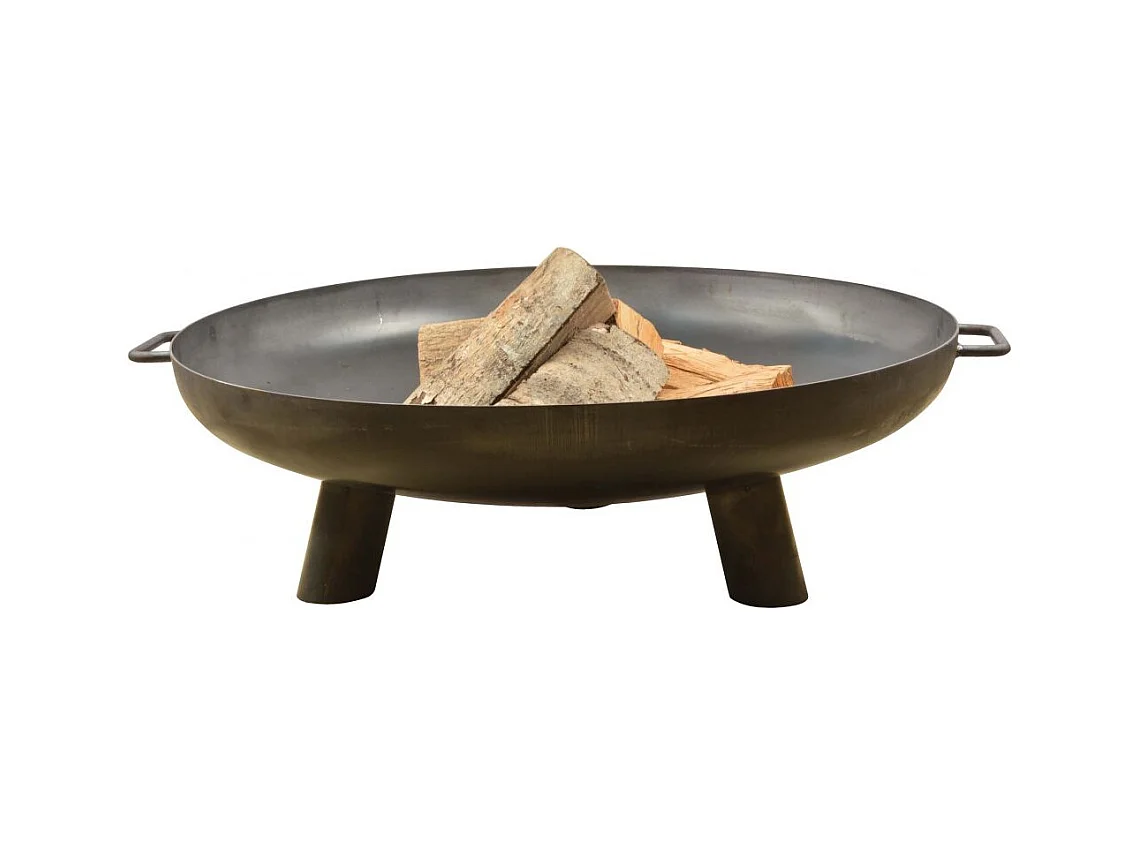 Großer Feuerkorb aus Stahl 3 breite Beine