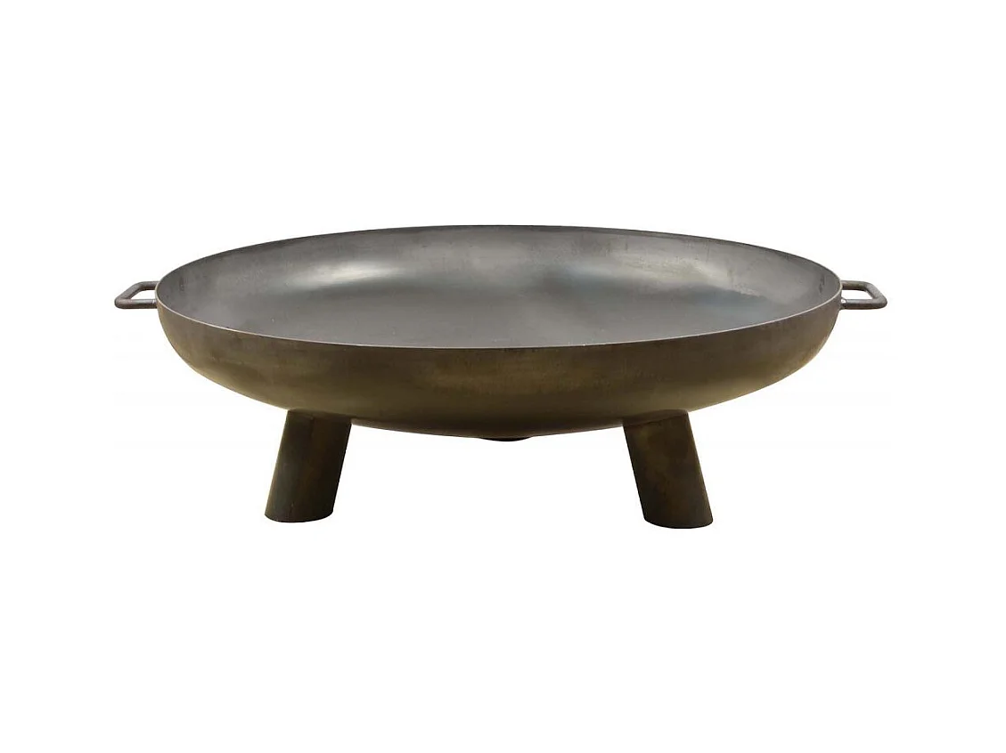 Großer Feuerkorb aus Stahl 3 breite Beine