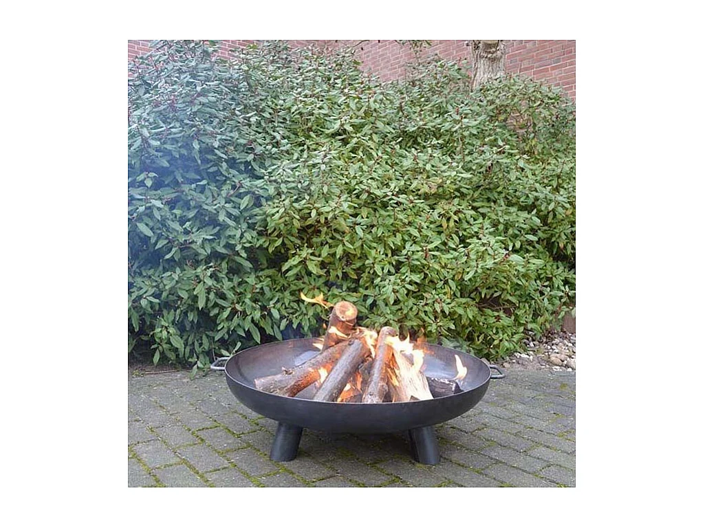 Großer Feuerkorb aus Stahl 3 breite Beine