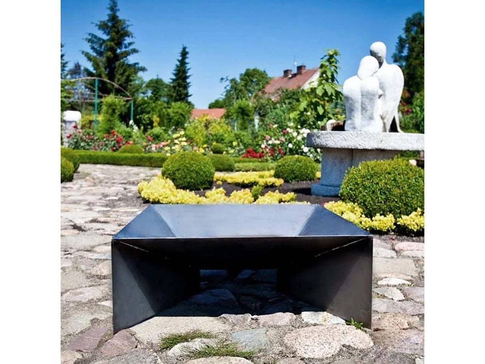 Brasero de jardin carré DINE 60x60 cm en acier