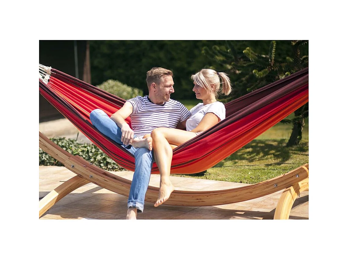 Hamac en coton brésilien avec sac de rangement Paradiso