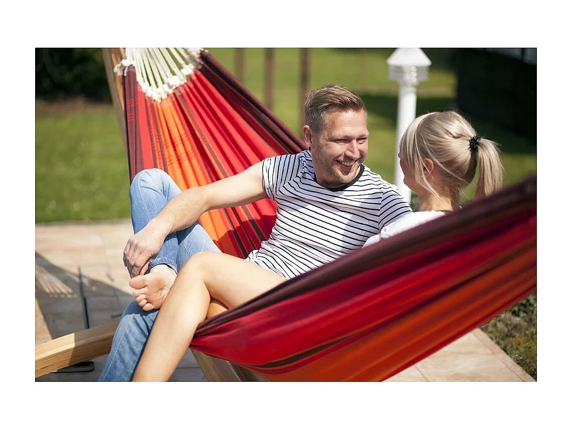 Hamac en coton brésilien avec sac de rangement Paradiso