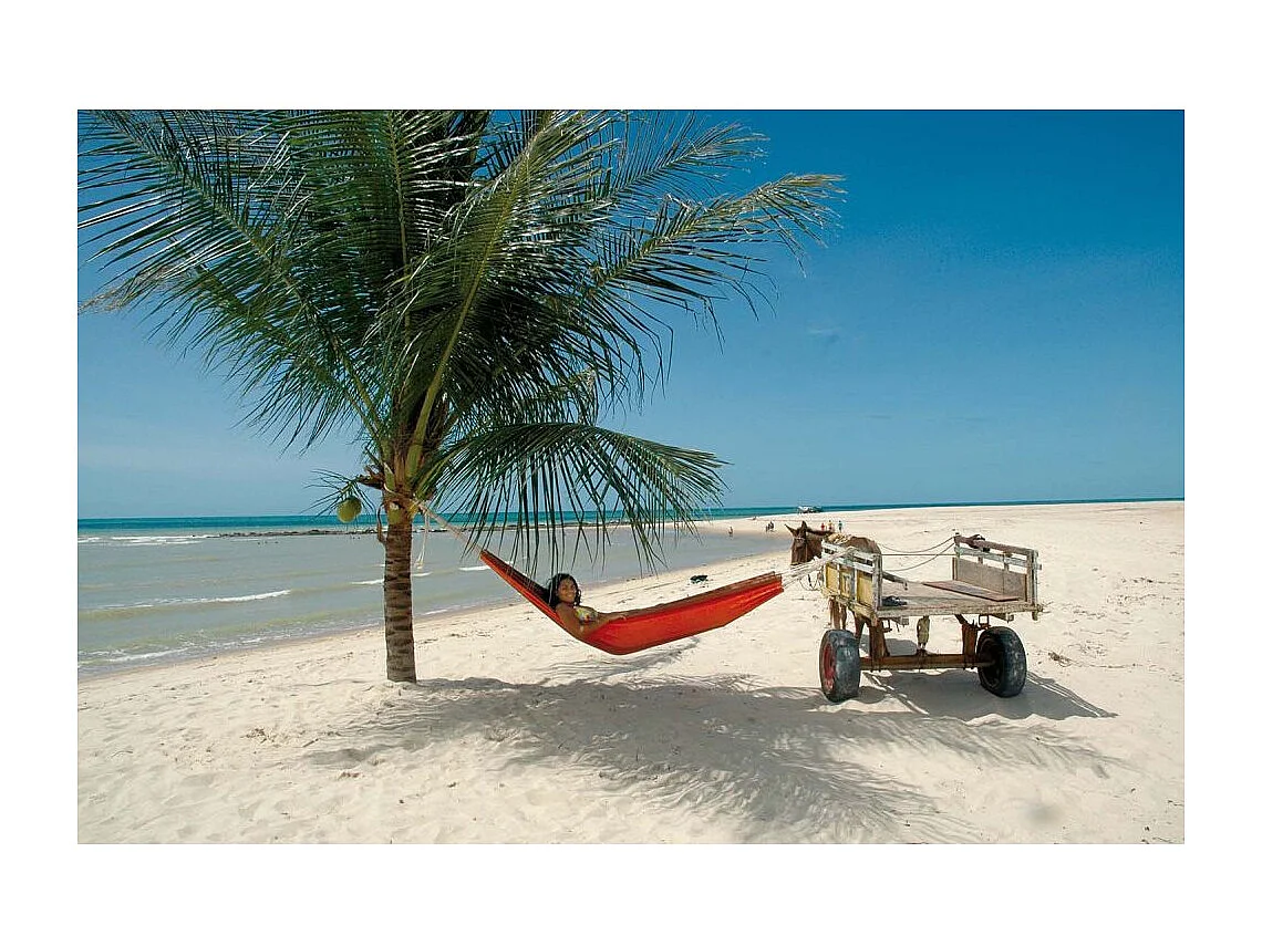 Hamac en coton brésilien avec sac de rangement Paradiso