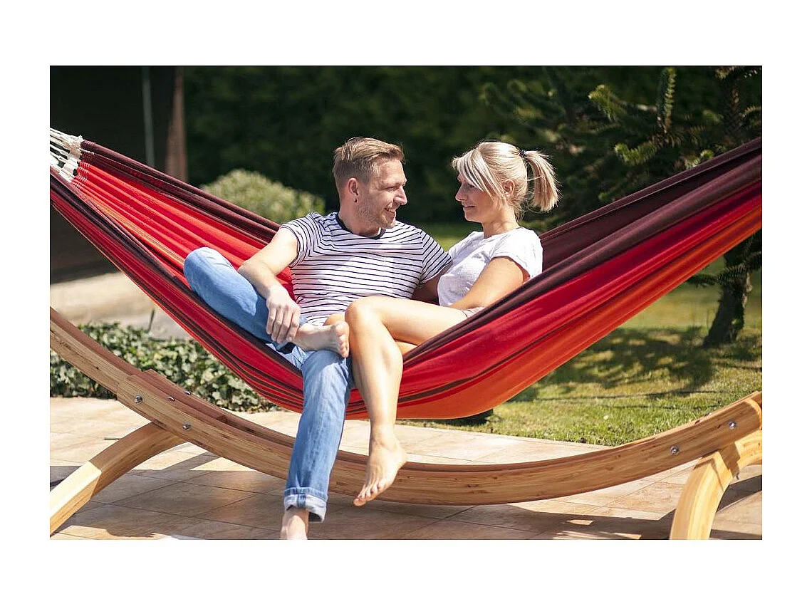 Hamac en coton brésilien avec sac de rangement Paradiso