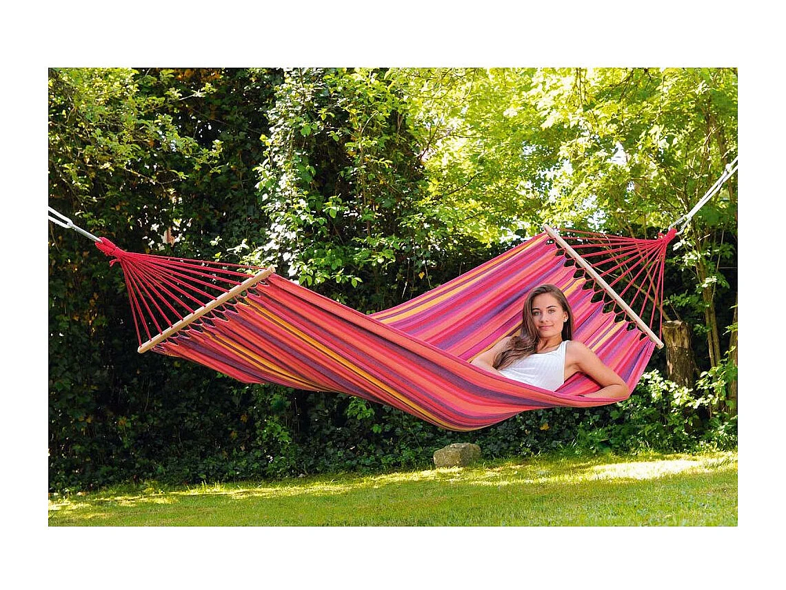 Hamac en coton et polyester avec sac de rangement Tonga
