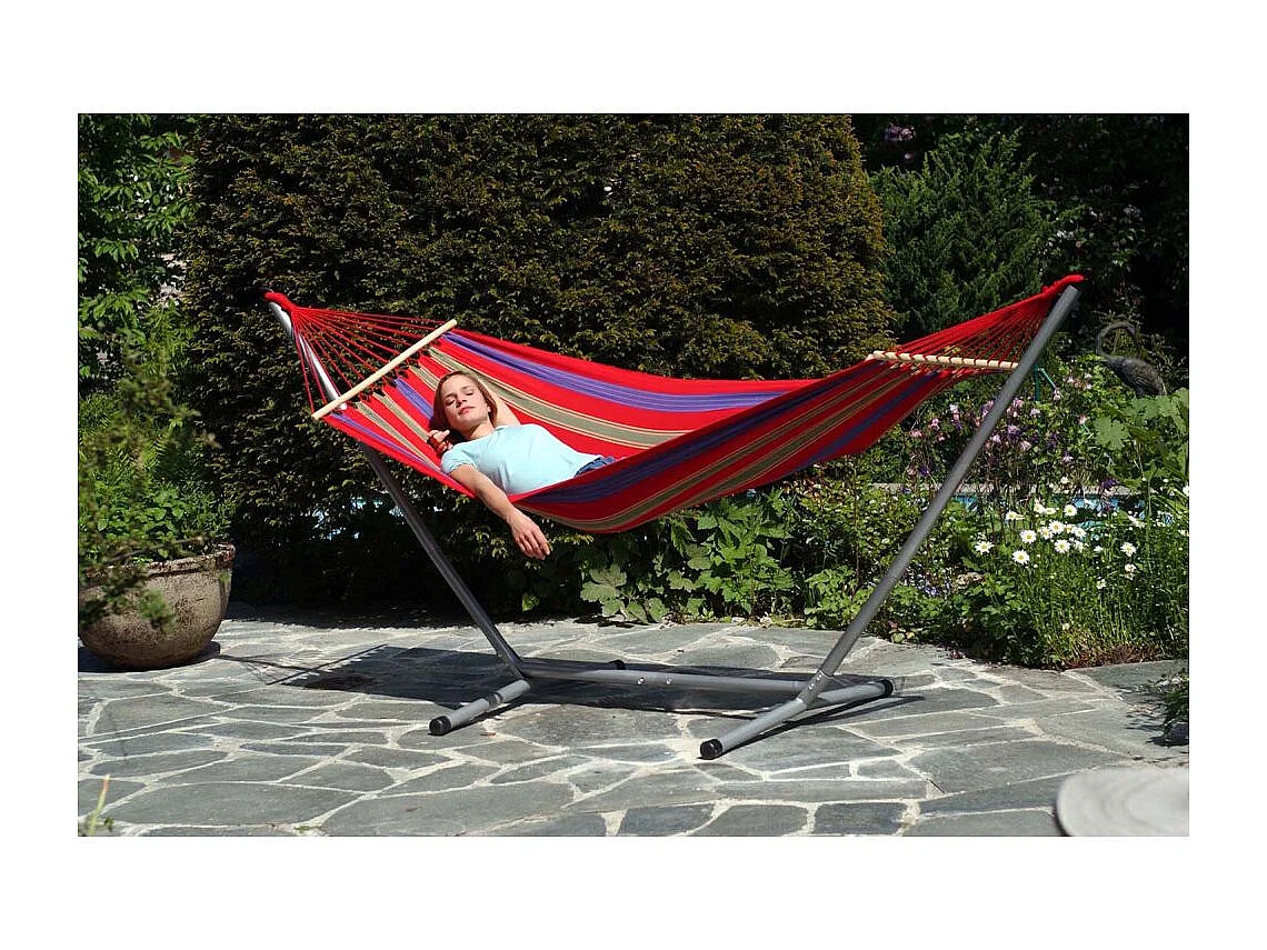 Hamac en coton et polyester avec sac de rangement Aruba Vanilla