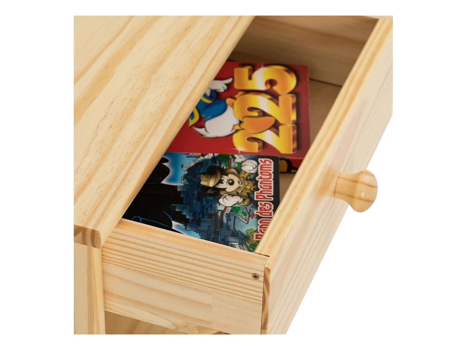 Table de chevet MORITZ pin massif vernis naturel