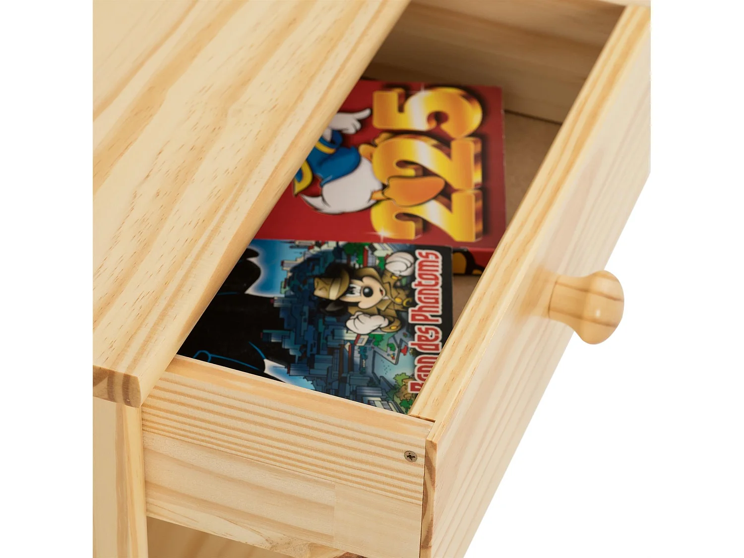 Table de chevet MORITZ pin massif vernis naturel