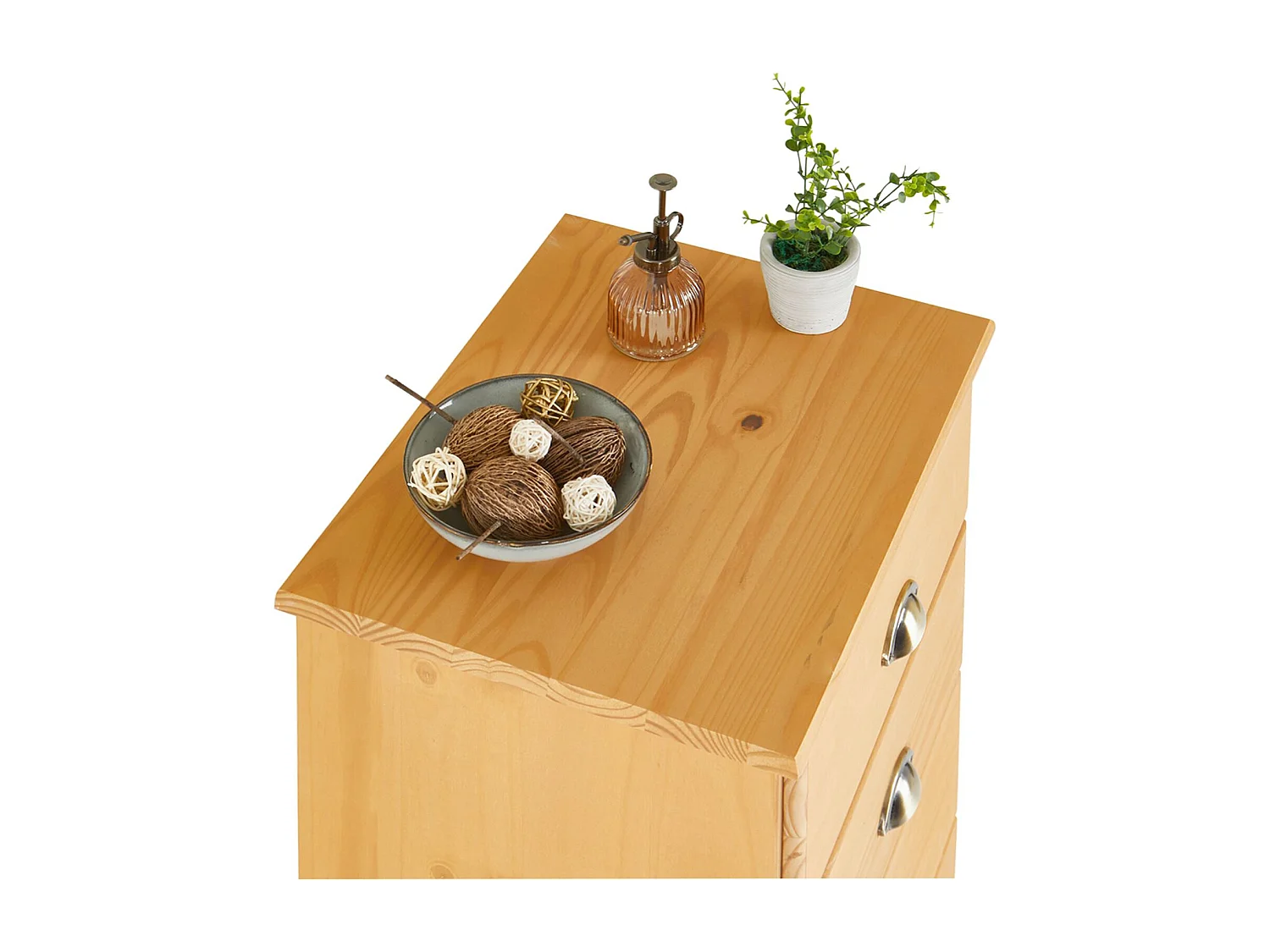 Chiffonnier PARIS commode avec 5 tiroirs en pin massif lasuré brun