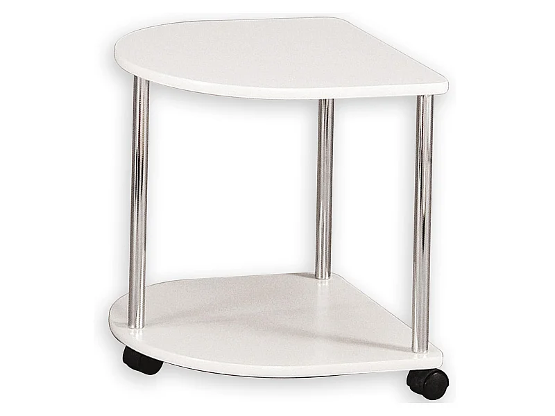 Sellette guéridon table d'appoint laqué blanc