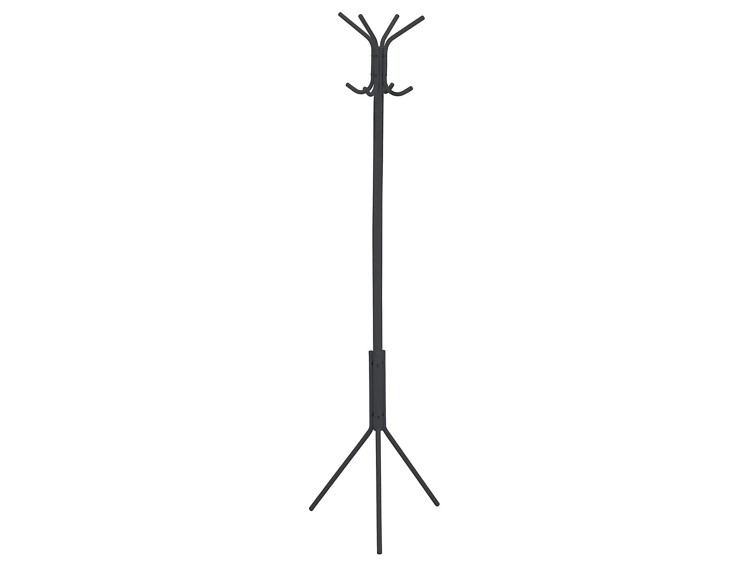 Porte-manteaux ARIST portant pour vêtements sur pied hauteur 174 cm avec 8 crochets, meuble d'entrée en métal laqué gris